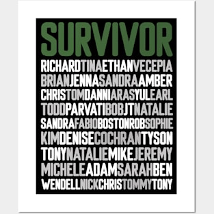 all winners survivor Posters and Art